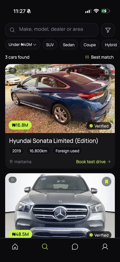 Mobile inventory search