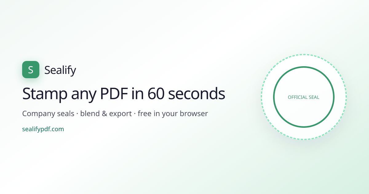 Sealify — Accessible & Secure PDF Workflows